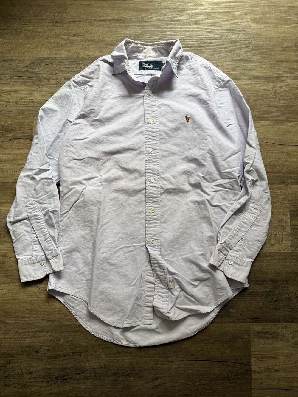 Polo Ralph Lauren White Cotton Long Sleeve Button-Up Shirt Size 15.5/33
